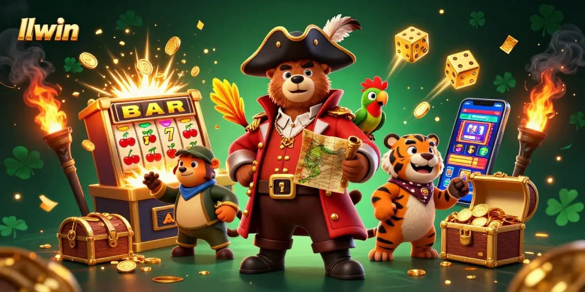 llwin captures the thrill of jackpot slots with vibrant graphics and animated characters in a dynamic casino scene.