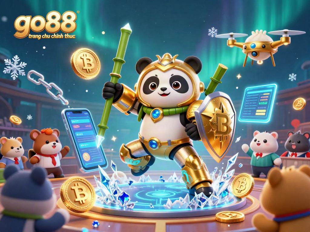 Engage with go88 trang chu chinh thuc in an energetic 3D gambling arena featuring crypto elements.