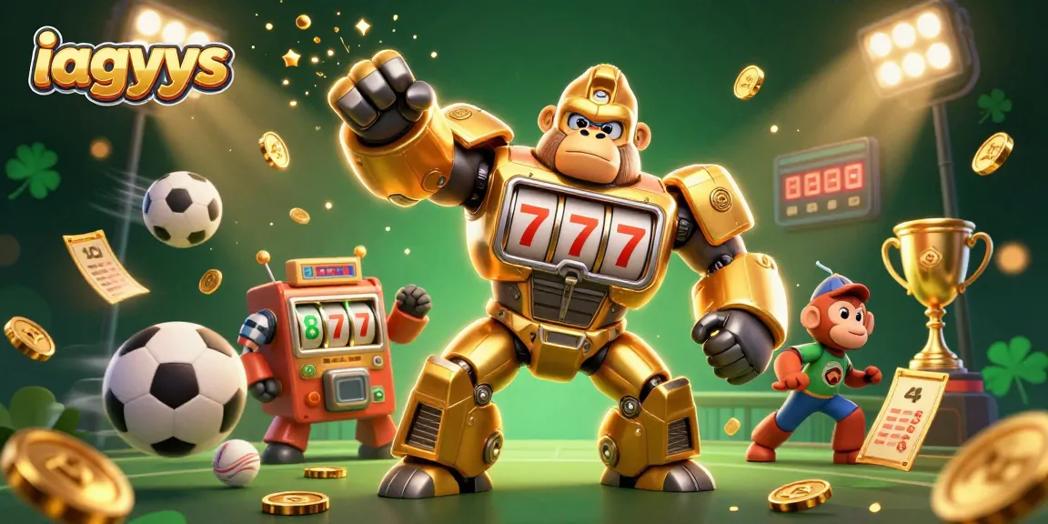 Engage with iagyys in exhilarating gameplay featuring dynamic sports elements and a vibrant Gorilla Mech.