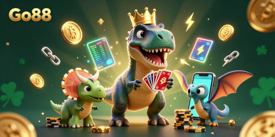 Engage with Go88's vibrant online casino experience featuring 3D characters in an exciting gaming scene.