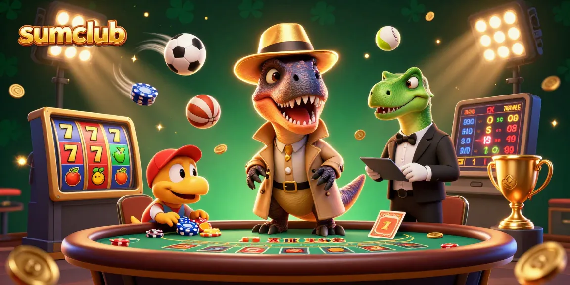Engage in thrilling casino action with sumclub as a velociraptor attempts to count cards at a blackjack table.